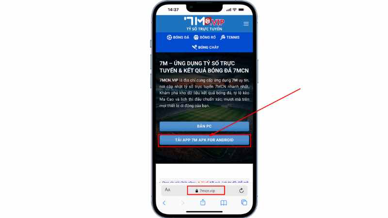 Giao diện trực quan của App 7M trên các thiết bị Android.